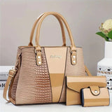 Marsette Croc Accent Tote Set - Vellegra