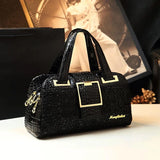 Melvara Lace Croc Boston Bag - Vellegra