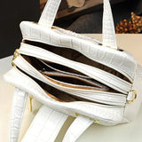 Melvara Lace Croc Boston Bag - Vellegra