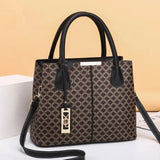 Monogram Emblem Top Handle Tote - VELLEGRA