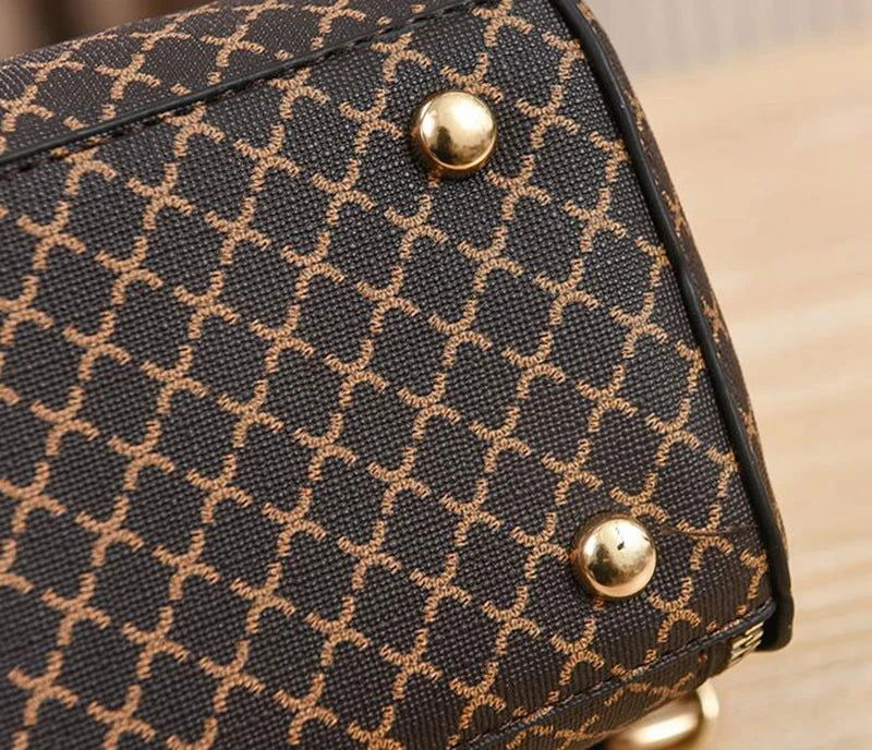 Monogram Flip Clasp Bucket Crossbody - VELLEGRA