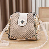 Monogram Flip Clasp Bucket Crossbody - VELLEGRA