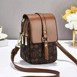 Multi-Zip PU Crossbody Bag for Everyday Essentials - Vellegra
