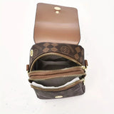 Multi-Zip PU Crossbody Bag for Everyday Essentials - Vellegra