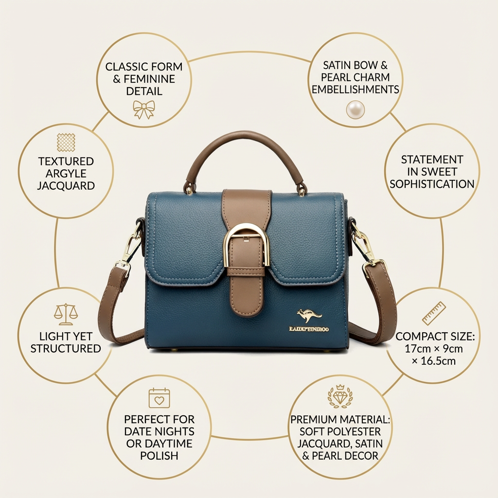 Naevora Jacquard Bow Satchel - Vellegra