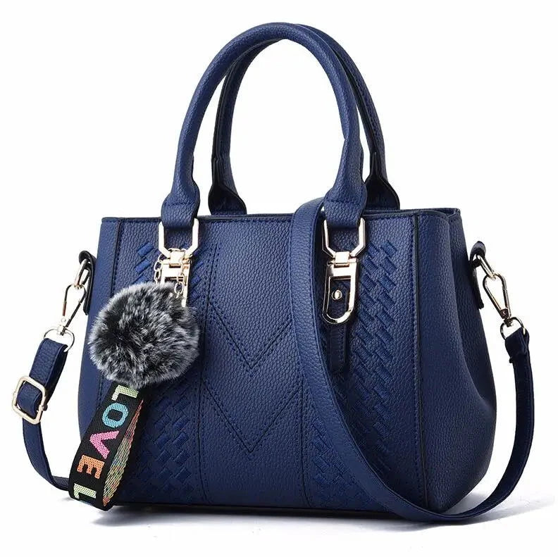 Pom Charm Stitch Panel Mini Tote - VELLEGRA