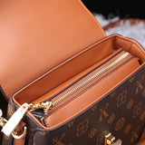 Mini Monogram Satchel with Scarf Handle & Gold Clasp