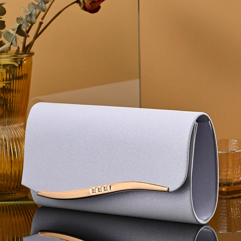 Noctelle Sequin Clutch – Evening Envelope Bag with Metallic Accent