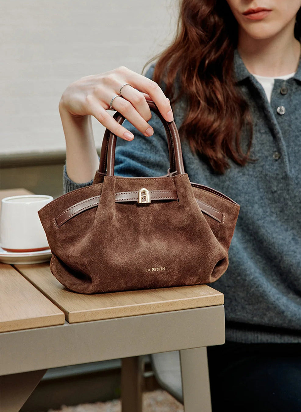 Mirette Sculpted Leather Tote