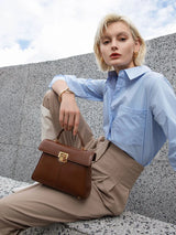 Avelline Leather Satchel