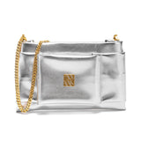 Virella Chain Bag – Polished Square Shoulder Bag with Modern Gloss Finish
