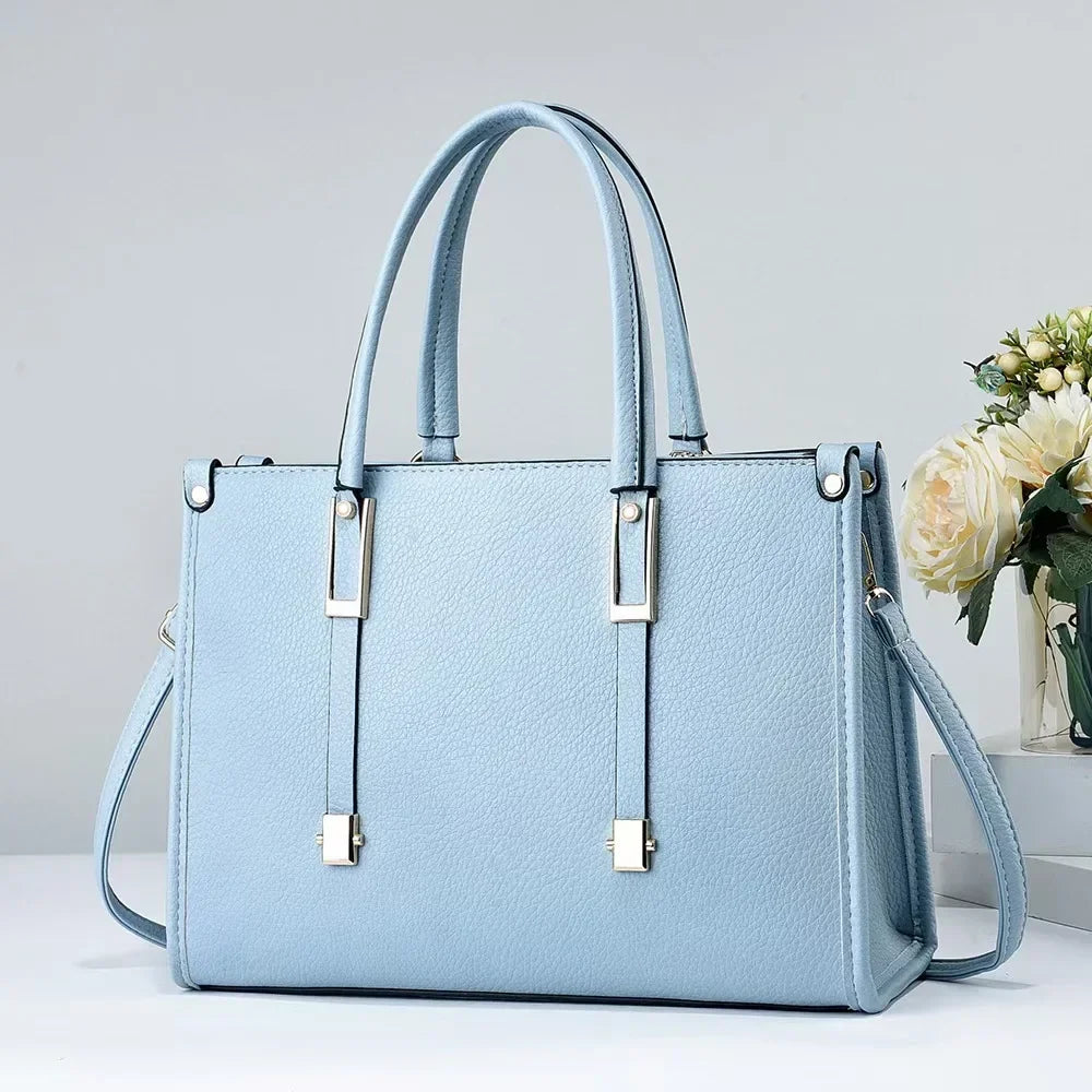 Mireva Structured Work Tote – Elegant PU Leather Office Bag