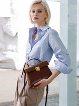 Avelline Leather Satchel