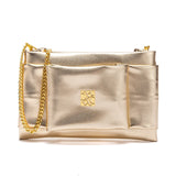 Virella Chain Bag – Polished Square Shoulder Bag with Modern Gloss Finish