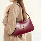 Lucéa Leather Shoulder Bag – Elegant Crescent Design for Daily Chic