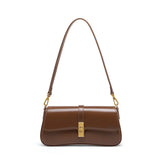 Noëlle Compact Sculpted Leather Baguette Bag