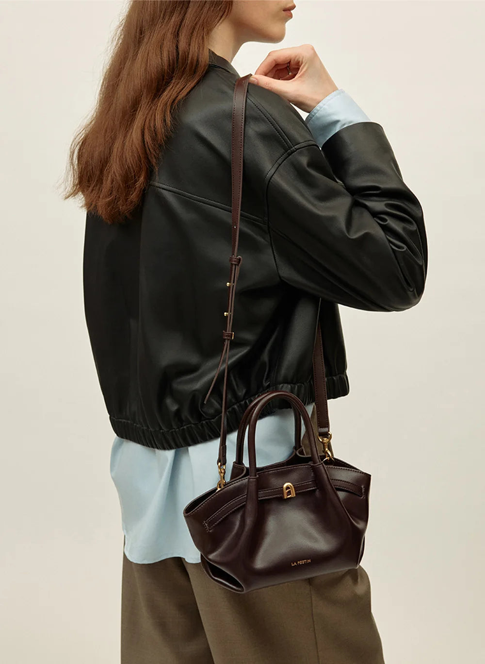 Mirette Sculpted Leather Tote