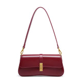 Noëlle Compact Sculpted Leather Baguette Bag