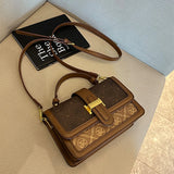 Lettrisse Flap Bag – Vintage-Inspired Crossbody with Monogram Print