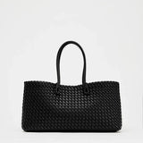 Savessa Woven Top Handle Tote for Everyday Elegance - Vellegra