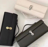 Savette-Inspired Leather Baguette Clutch - Vellegra