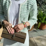 Savette-Inspired Leather Baguette Clutch - Vellegra