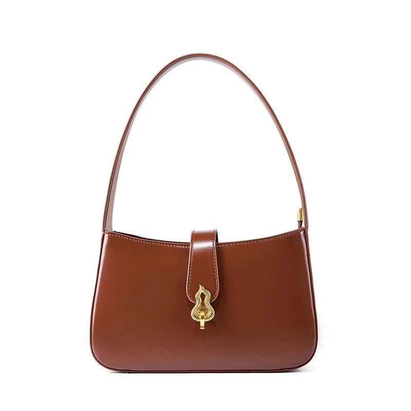 Lucéa Leather Shoulder Bag – Elegant Crescent Design for Daily Chic