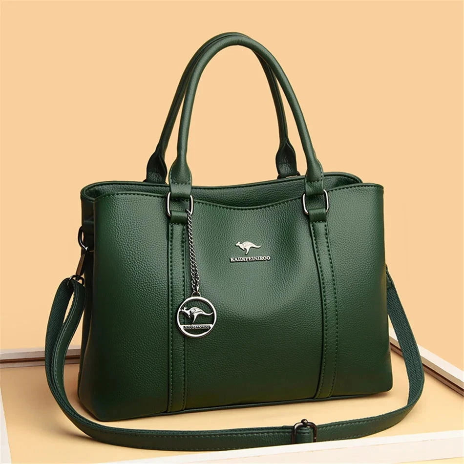 Sculpted Pendant Shoulder Tote - VELLEGRA