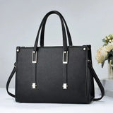 Mireva Structured Work Tote – Elegant PU Leather Office Bag