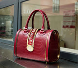 Seraphina Croc Boston Bag - Vellegra