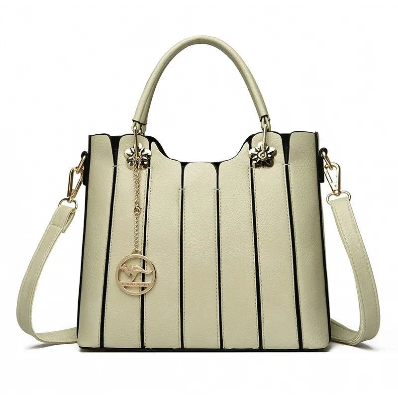 Serelune Panelled Leather Tote - Vellegra