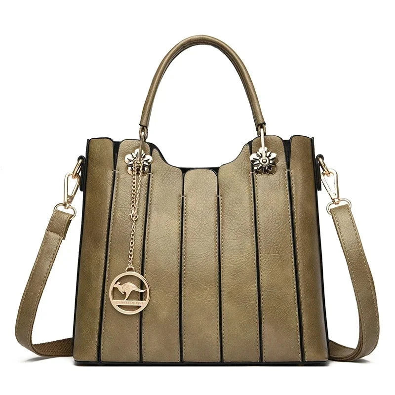 Serelune Panelled Leather Tote - Vellegra