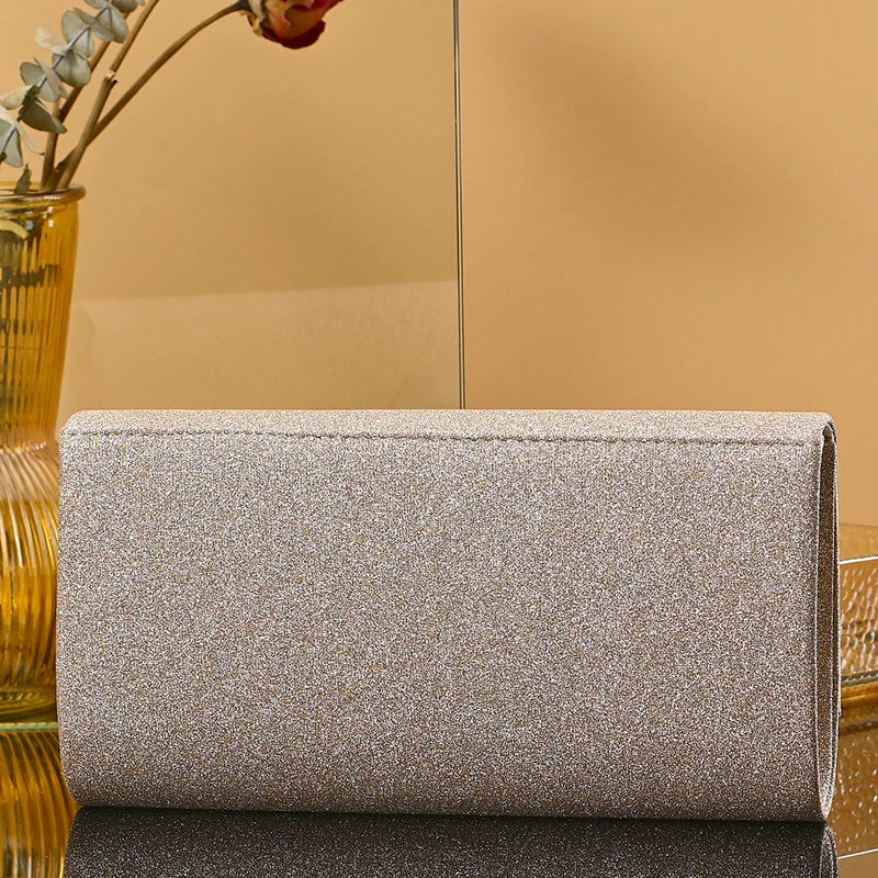 Noctelle Sequin Clutch – Evening Envelope Bag with Metallic Accent