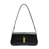 Noëlle Compact Sculpted Leather Baguette Bag