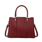 Vernara Colorblock Tote – Structured Houndstooth Cowhide Handbag with Pearl Accent