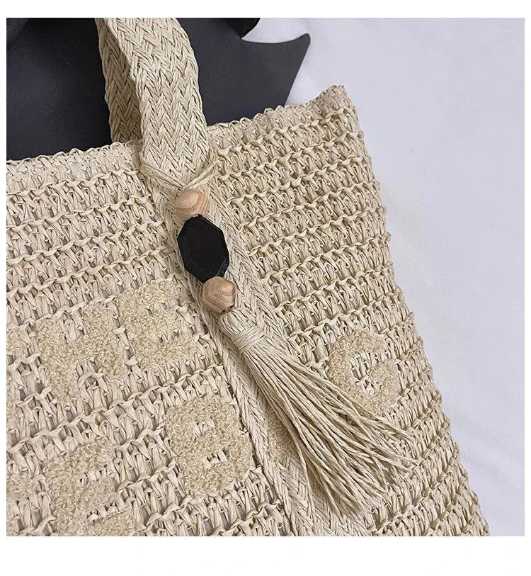 Solmara Woven Beach Tote - Vellegra