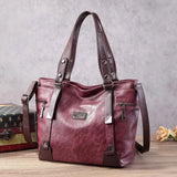 Sorellina Vintage Structured Leather Tote - Vellegra