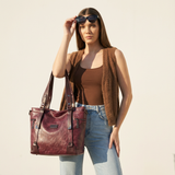 Sorellina Vintage Structured Leather Tote - Vellegra