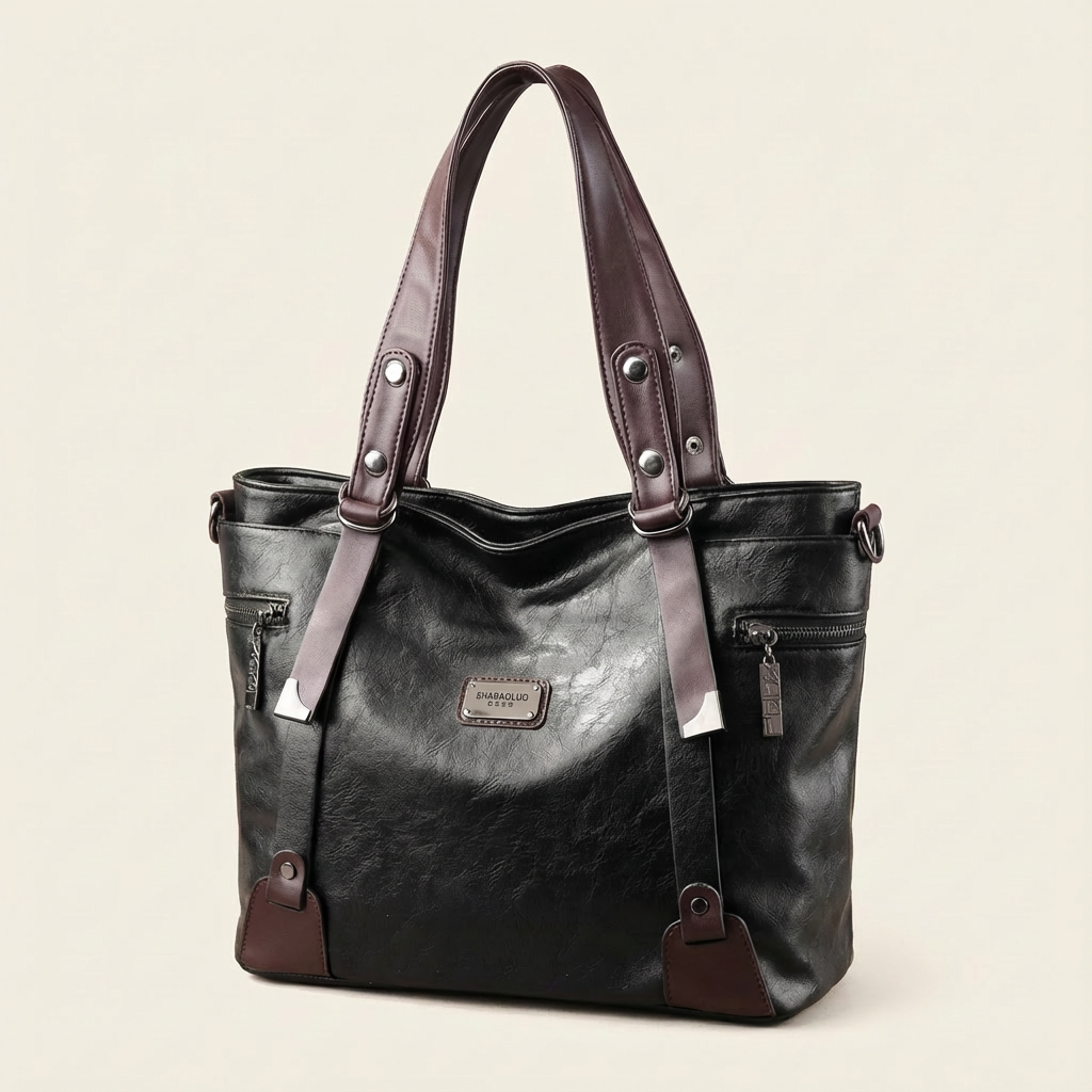 Sorellina Vintage Structured Leather Tote - Vellegra