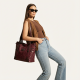 Sorellina Vintage Structured Leather Tote - Vellegra