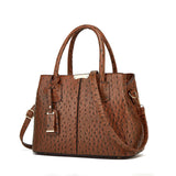 Textured Tag Detail Crossbody Satchel - VELLEGRA