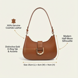 The Esmira D-Ring Shoulder Bag - Vellegra