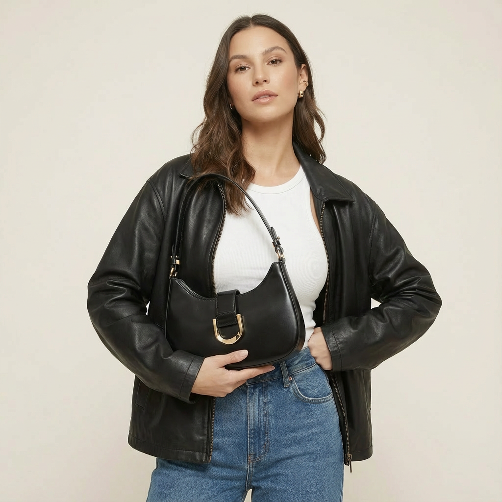 The Esmira D-Ring Shoulder Bag - Vellegra