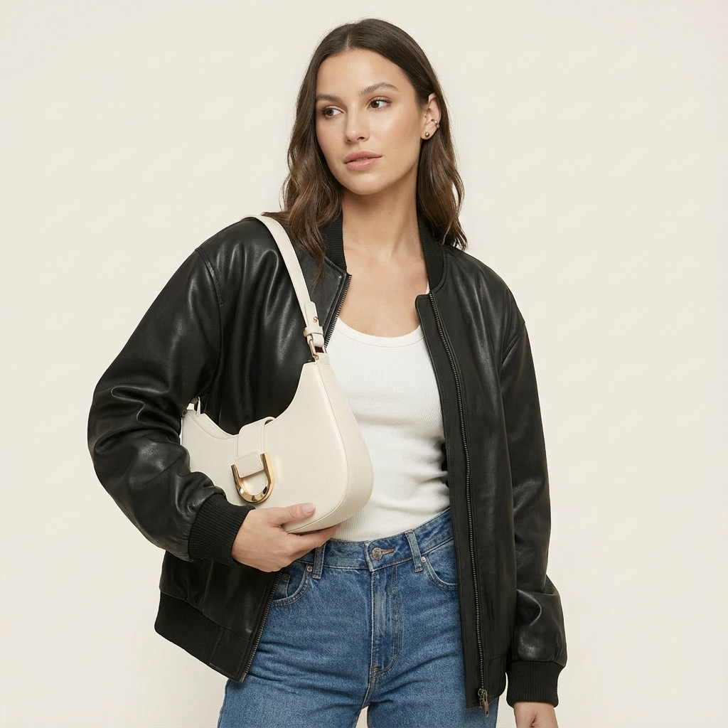 The Esmira D-Ring Shoulder Bag - Vellegra