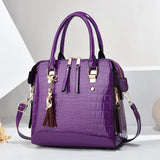 The Leontine Croco Satchel - Vellegra