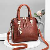 The Leontine Croco Satchel - Vellegra