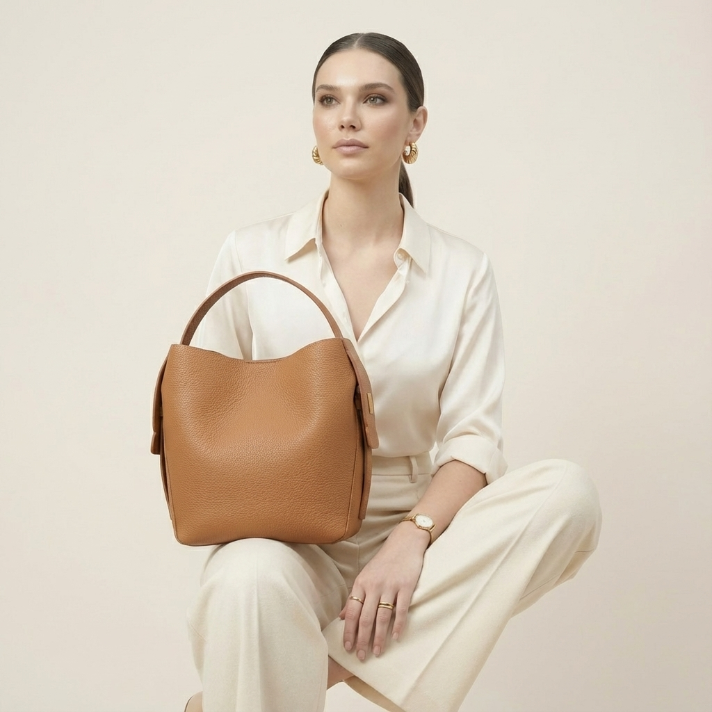 The Solenne Bucket Bag - Vellegra