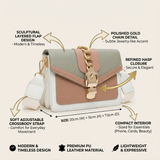 The Vionette Contrast Flap Bag - Vellegra