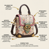 The Vivrette Graffiti Mini Satchel - Vellegra