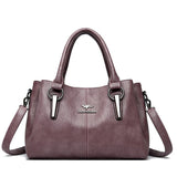 Triple Zip Soft Leather Shoulder Tote - VELLEGRA